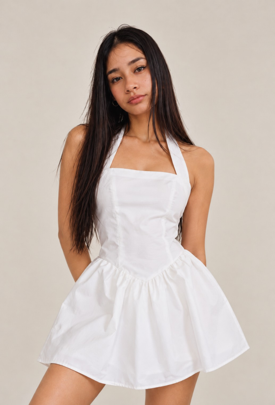 VESTIDO CORSET MINI| - Blanco