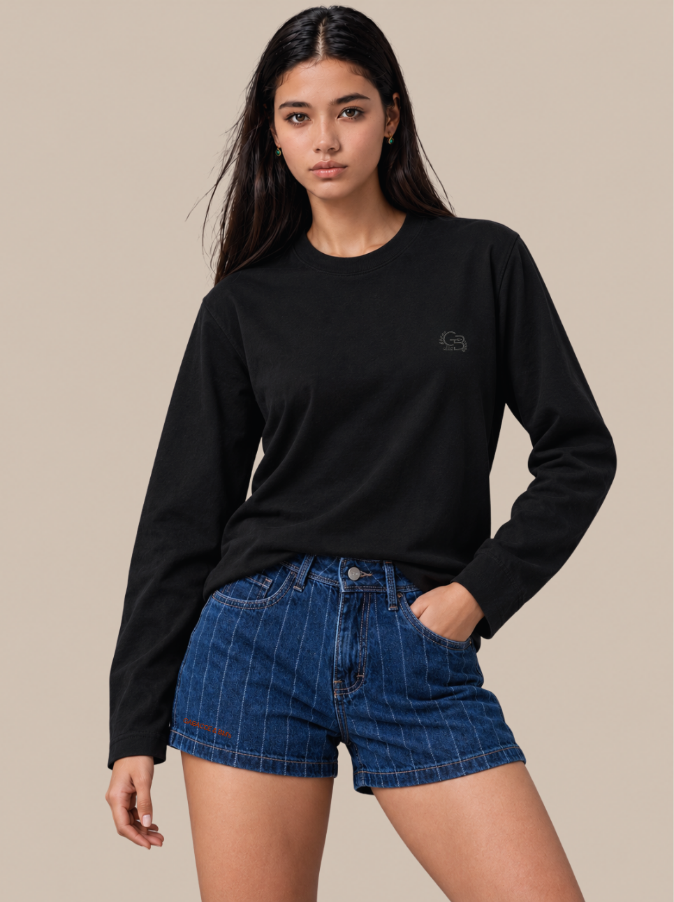 POLERA MUJER HENLEY - Negro