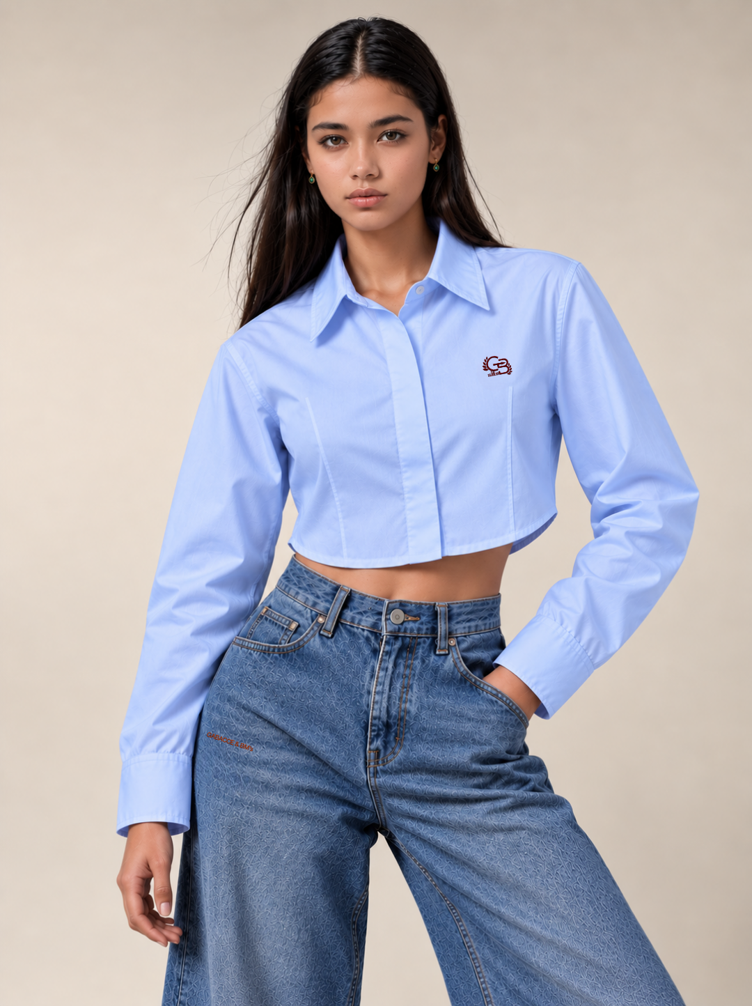 CAMISA MUJER RIBBED - Celeste
